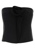 Giorgio Armani Silk Satin Bodice — Black