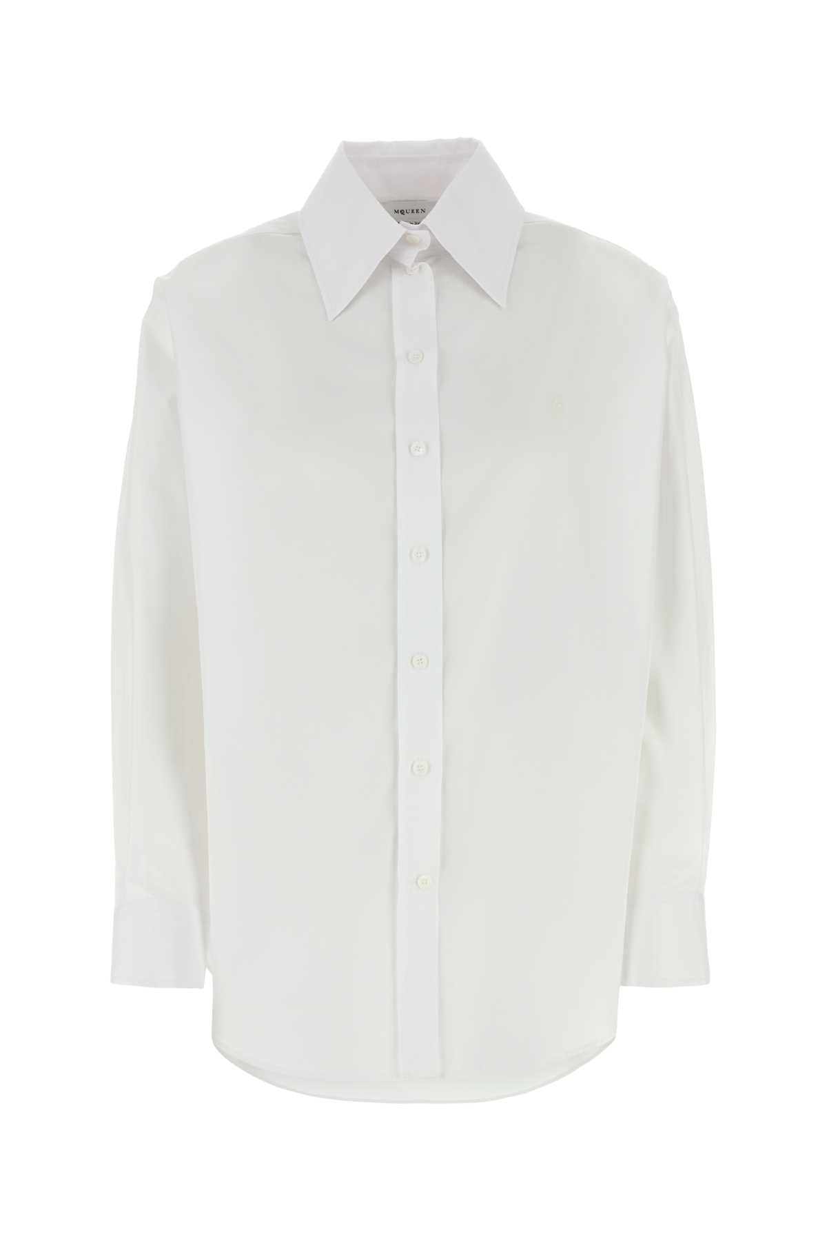Alexander McQueen Cotton Poplin Shirt — White