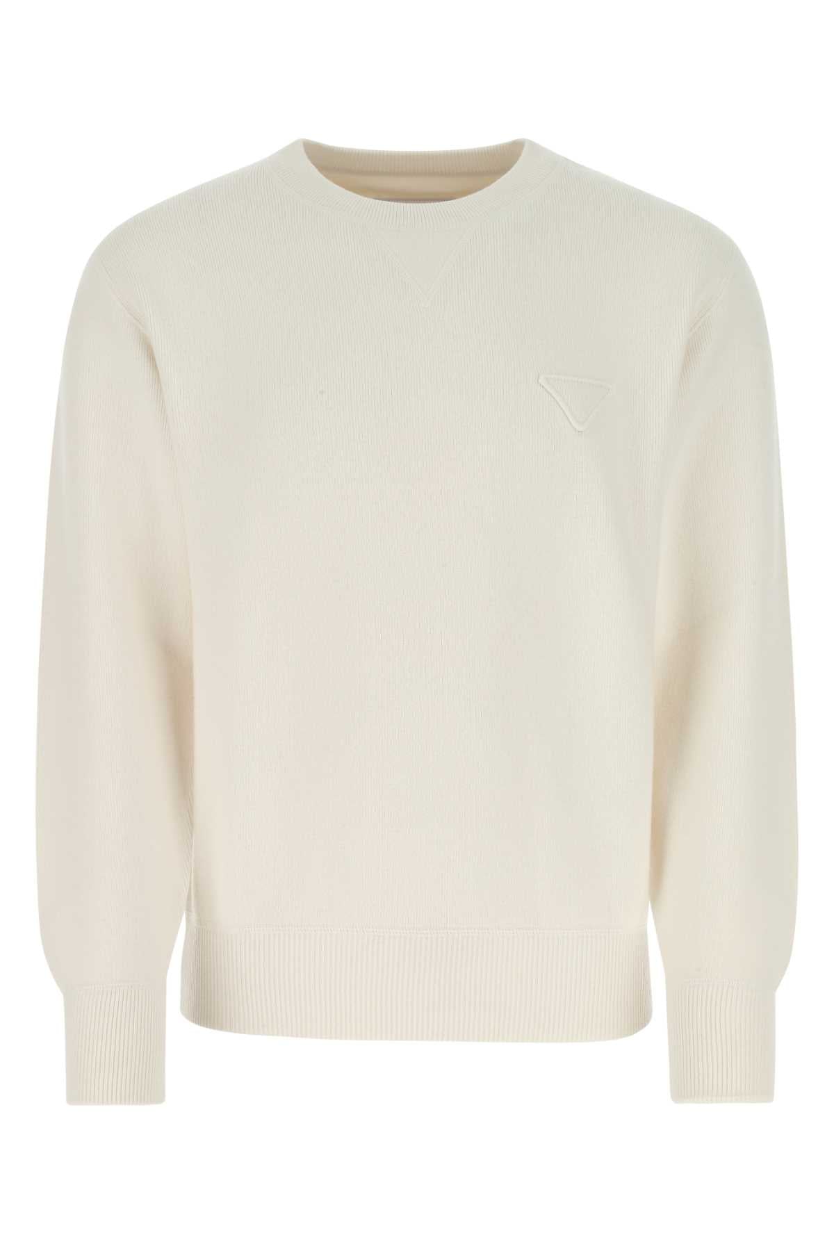 Prada Stretch Cashmere Blend Sweater — White
