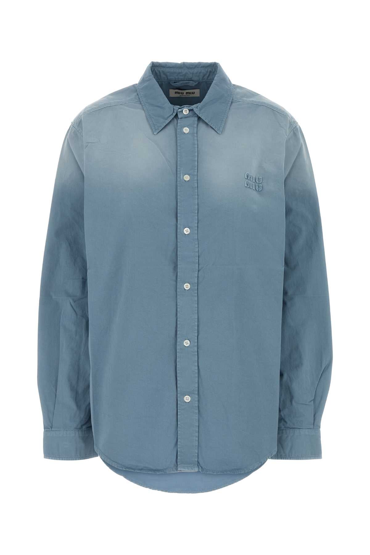 Miu Miu Cotton Shirt — Blue