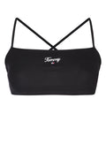 Tommy Hilfiger Jeans Logo-Embroidered Ribbed Tank Top — Black