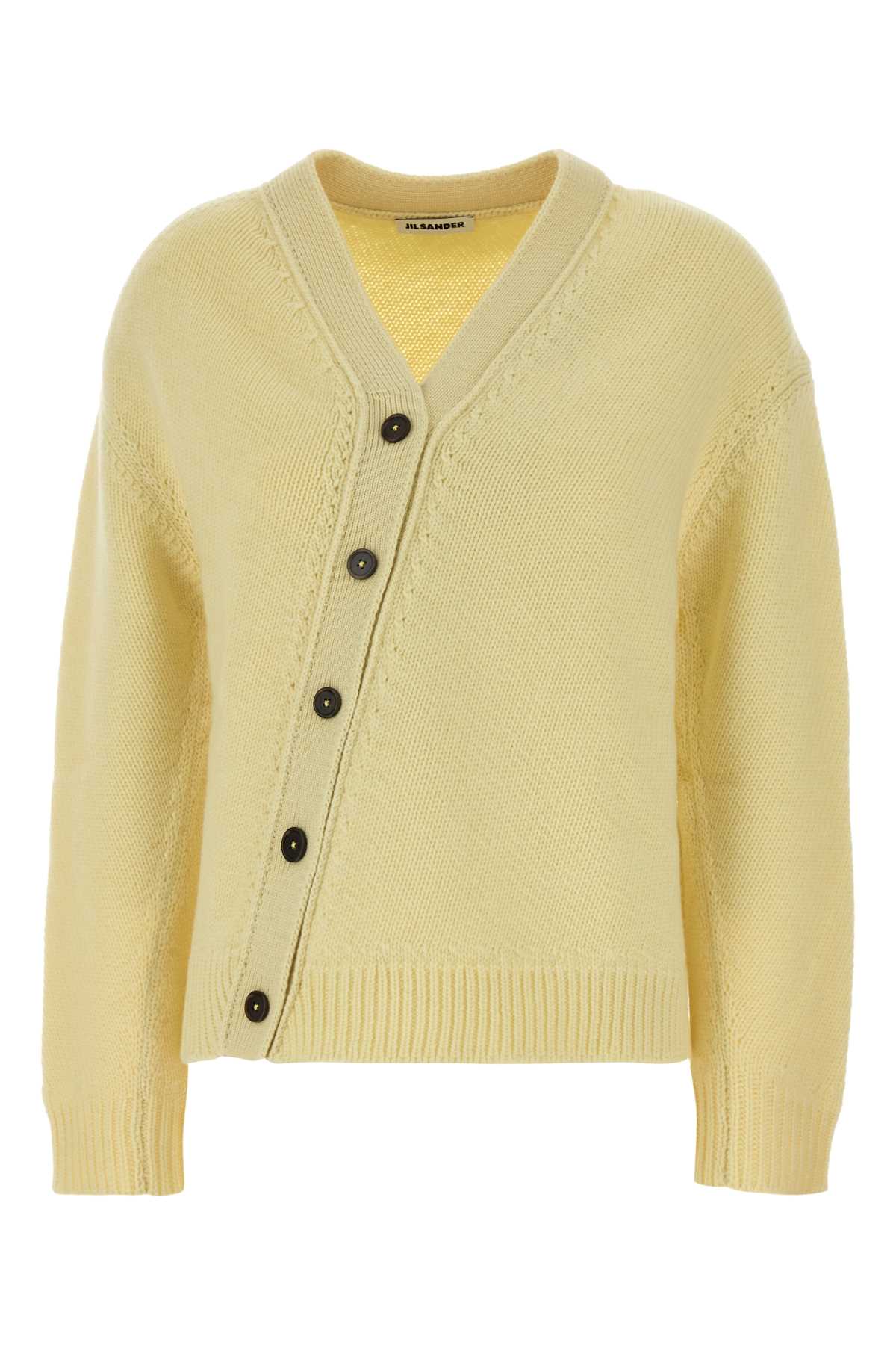 Jil Sander Wool Cashmere Cardigan — Yellow