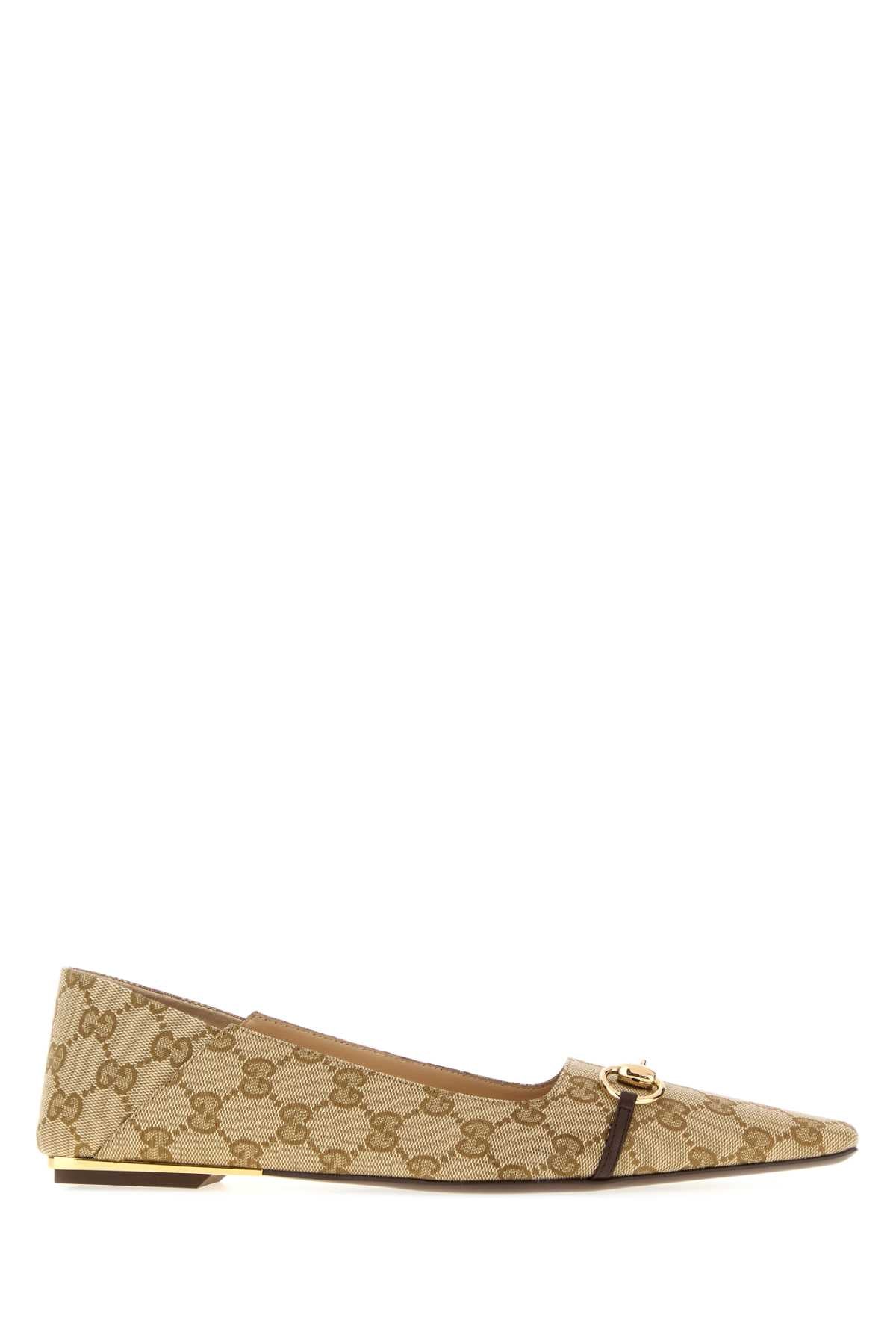 Gucci Vittoria Flat — Beige
