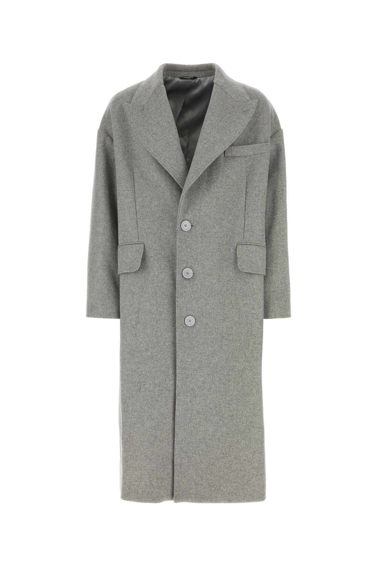 Dolce & Gabbana Wool Blend Coat — Gray