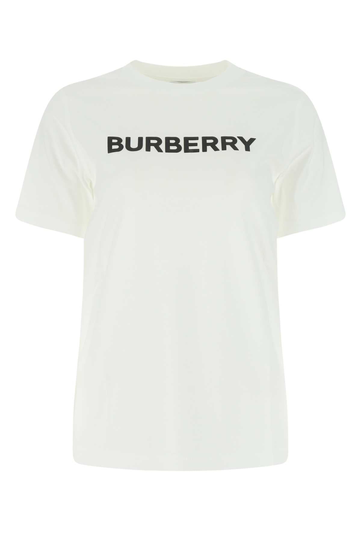 Burberry Logo-Printed Cotton T-Shirt — White