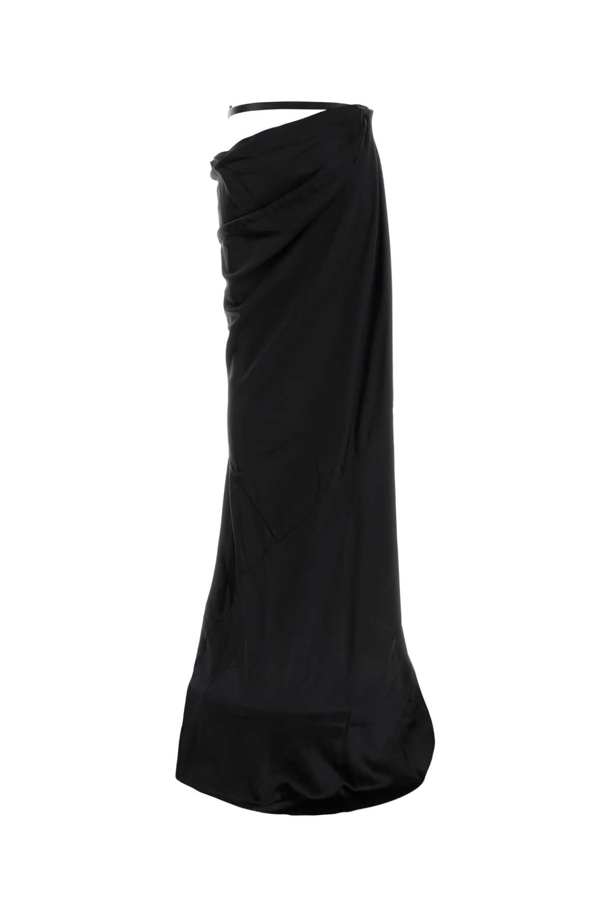 Tom Ford Silk Wrap Skirt — Black