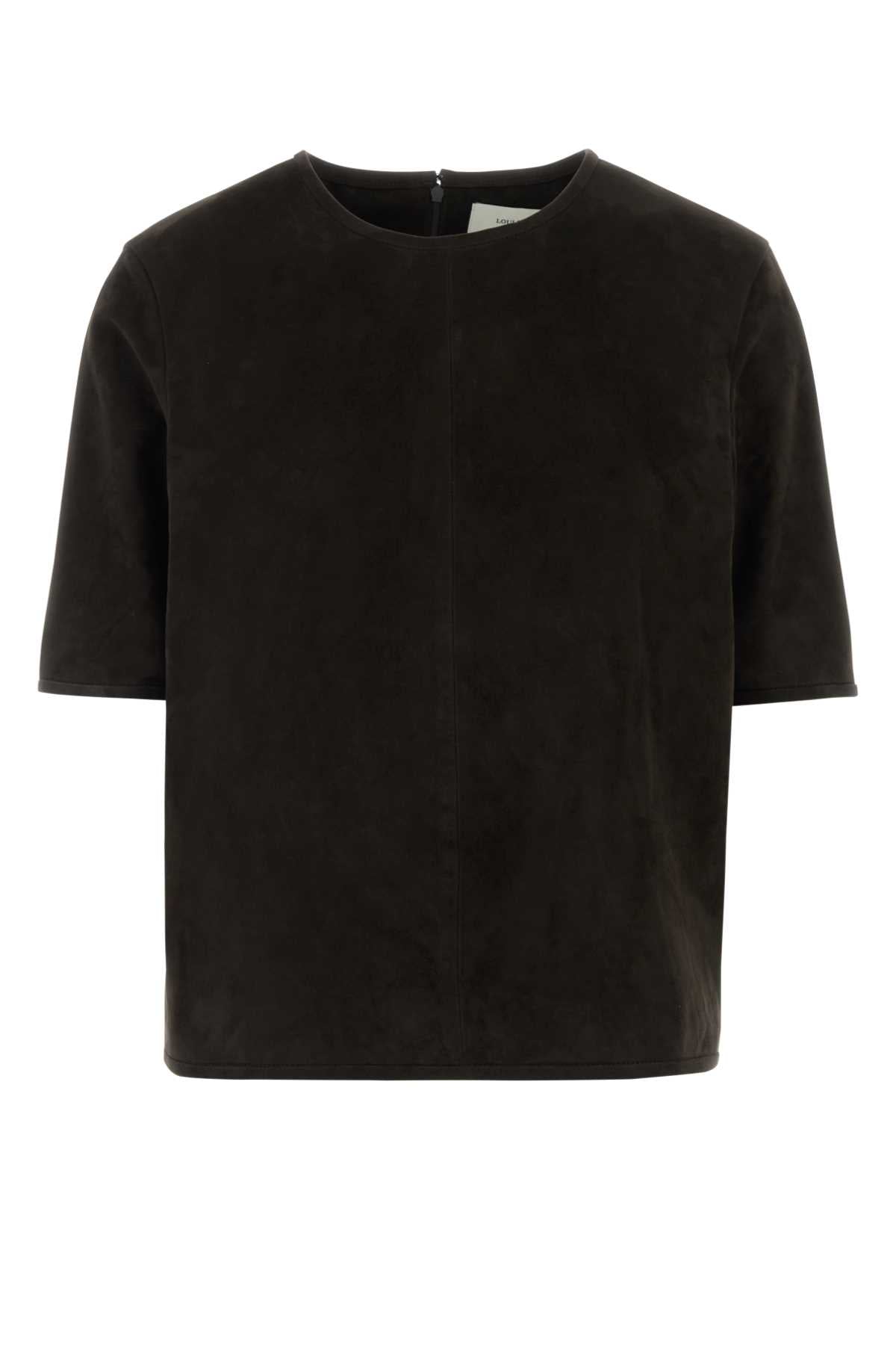 Loulou De Saison Suede T-Shirt — Brown
