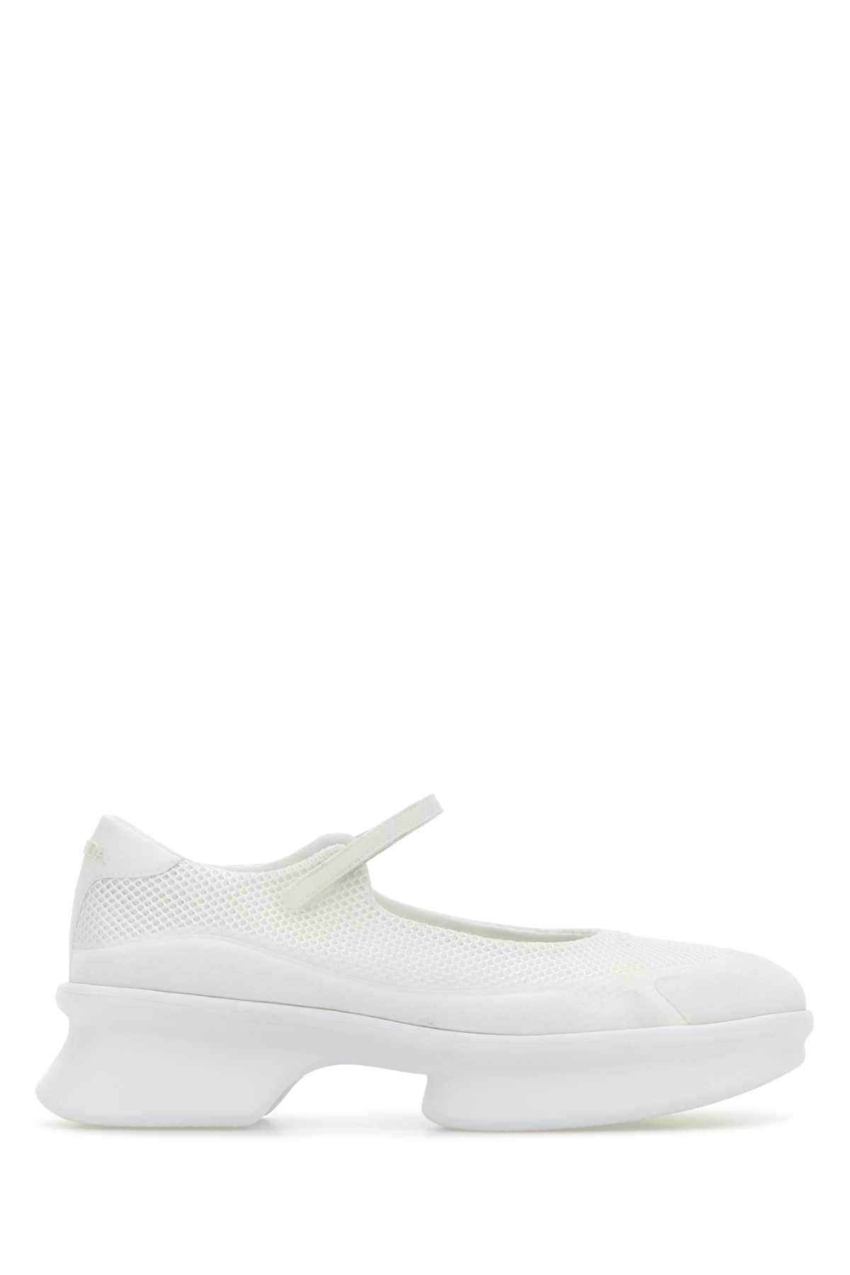 Prada Mesh Ballet Flat — White