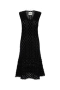 Jil Sander Openwork Cotton Dress — Black