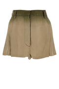 Prada Silk Bermuda Shorts — Beige