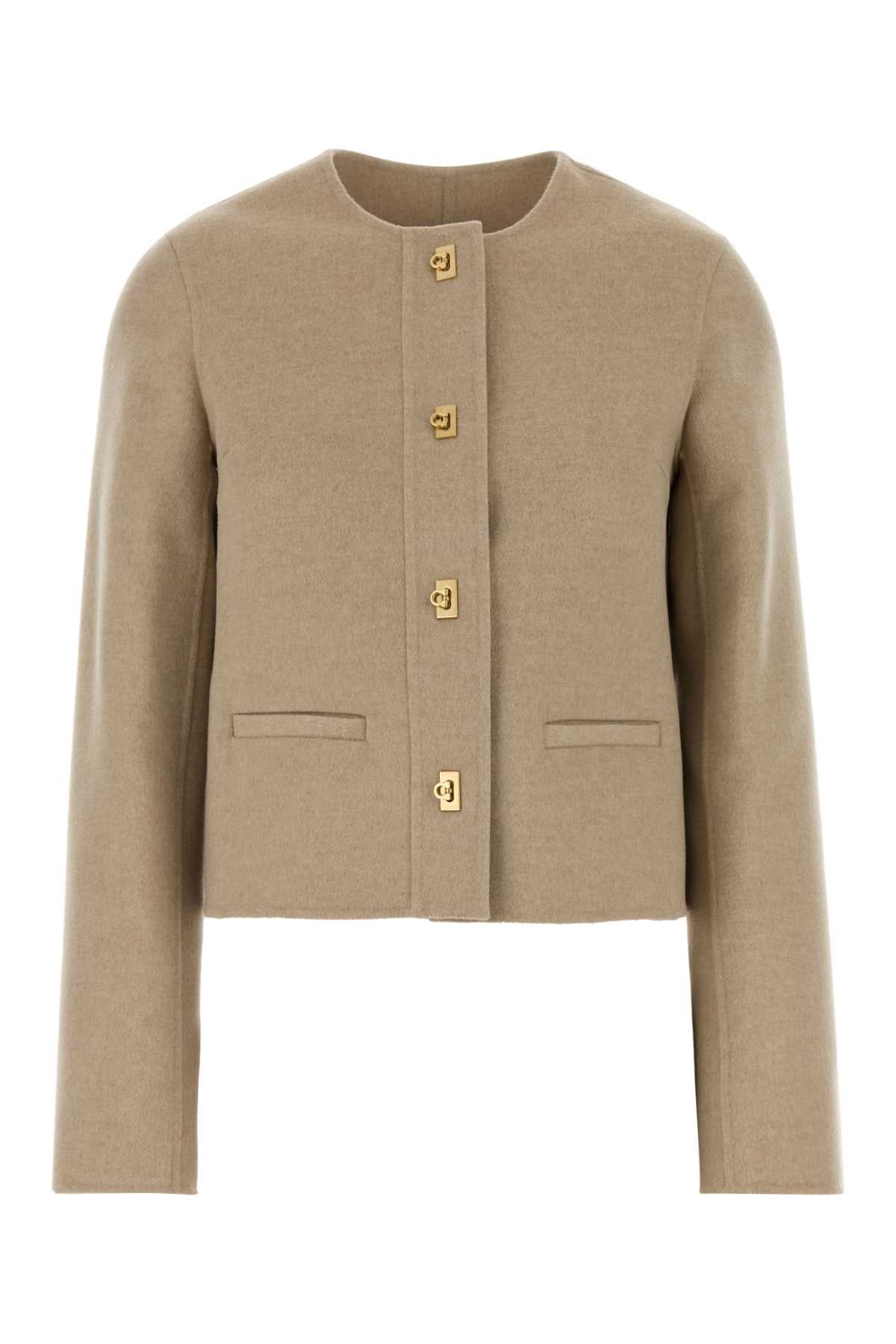 Ferragamo Chatmelange Sweater — Beige