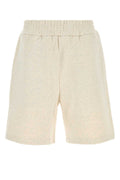 Fendi Melange Bermuda Shorts — Beige