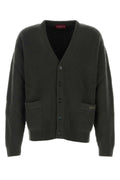 Gucci Ribbed Wool-Cashmere Cardigan — Green