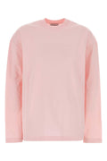 Jil Sander Cotton Crew Neck T-Shirt — Pink