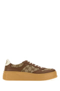 Gucci GG Fabric and Leather Sneaker — Brown