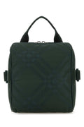 Burberry Check-Patterned Fabric Crossbody Bag — Green