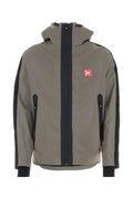Palm Angels Color-Block Polyester Ski Jacket — Taupe