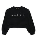 Marni Kids Logo-Embroidered Cotton Sweatshirt — Black