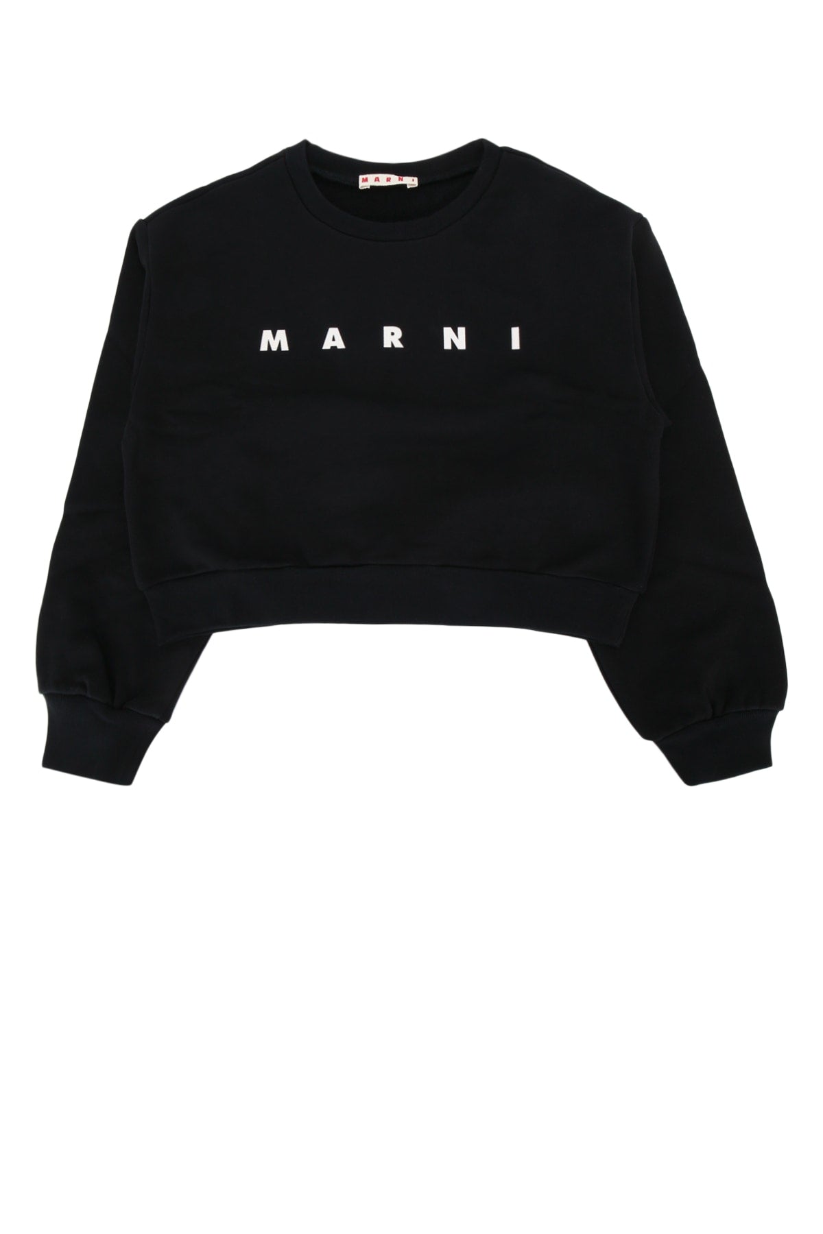 Marni Kids Logo-Embroidered Cotton Sweatshirt — Black