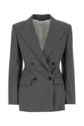 Givenchy Double-Breasted Wool Blazer — Gray