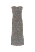 Jil Sander Brushed Polyester Blend Dress — Multicolor
