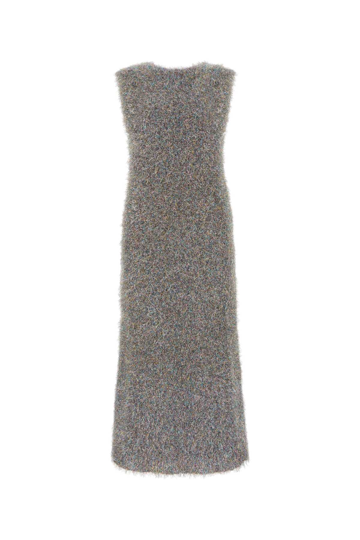 Jil Sander Brushed Polyester Blend Dress — Multicolor