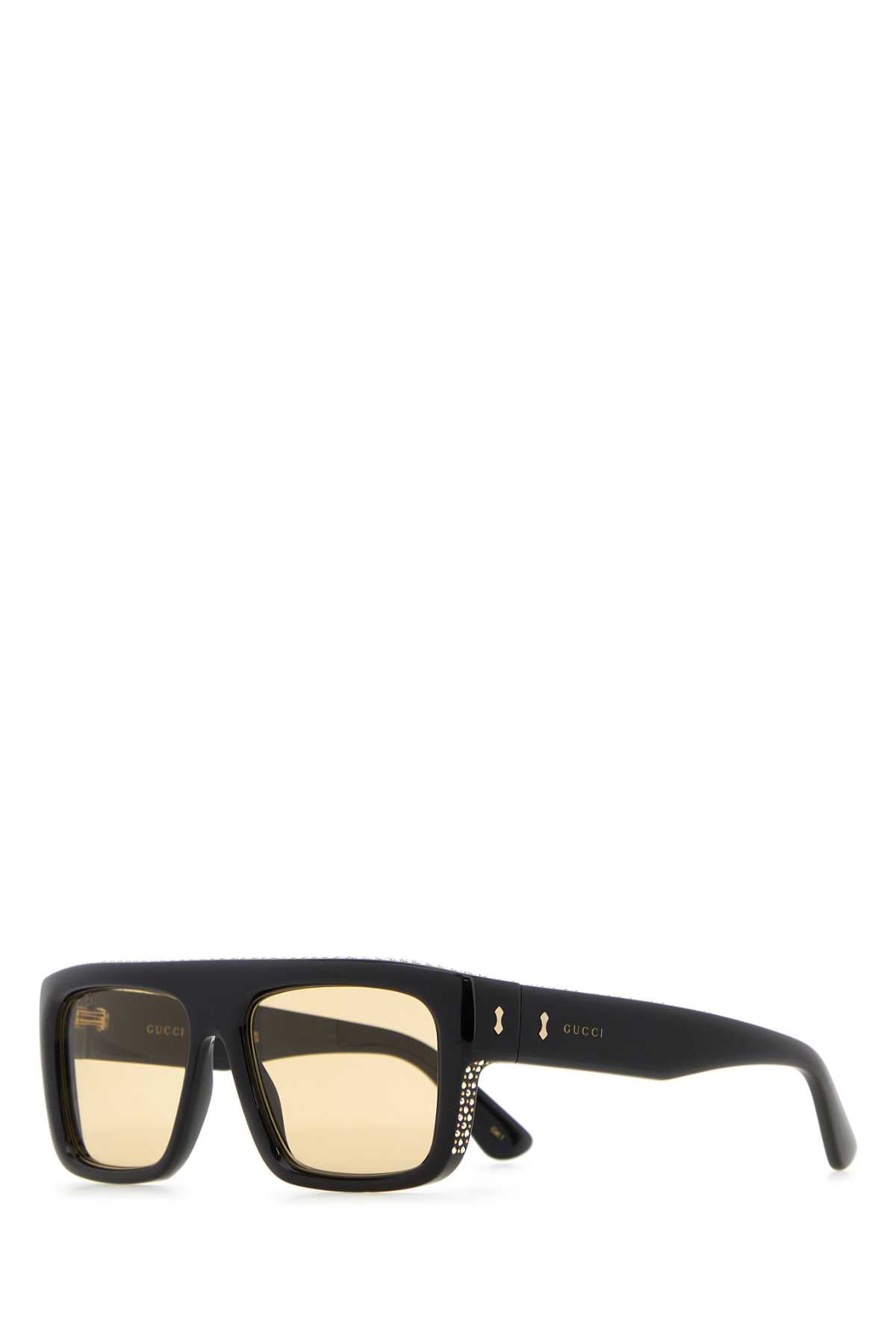 Gucci OCCHIALI Black Acetate Sunglasses — Black
