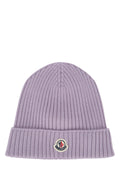 Moncler Jr HAT Ribbed Virgin Wool Beanie — Purple