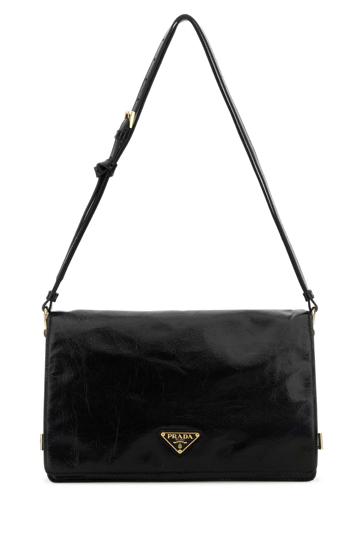 Prada Pattina Shoulder Bag — Black