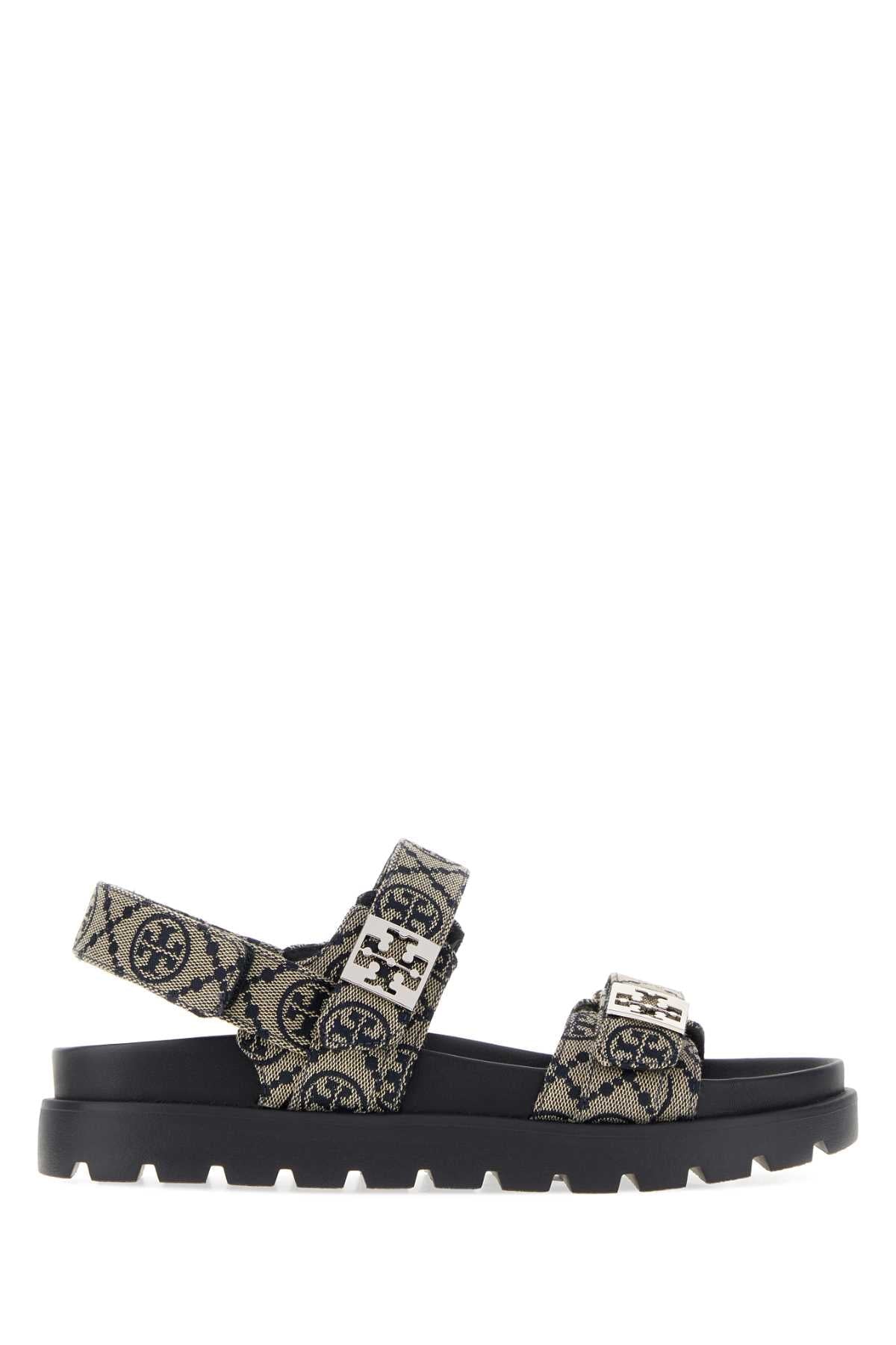 Tory Burch Monogram Sandal — Beige