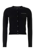 Alexander Wang Hotfix Logo Knit Cardigan — Black