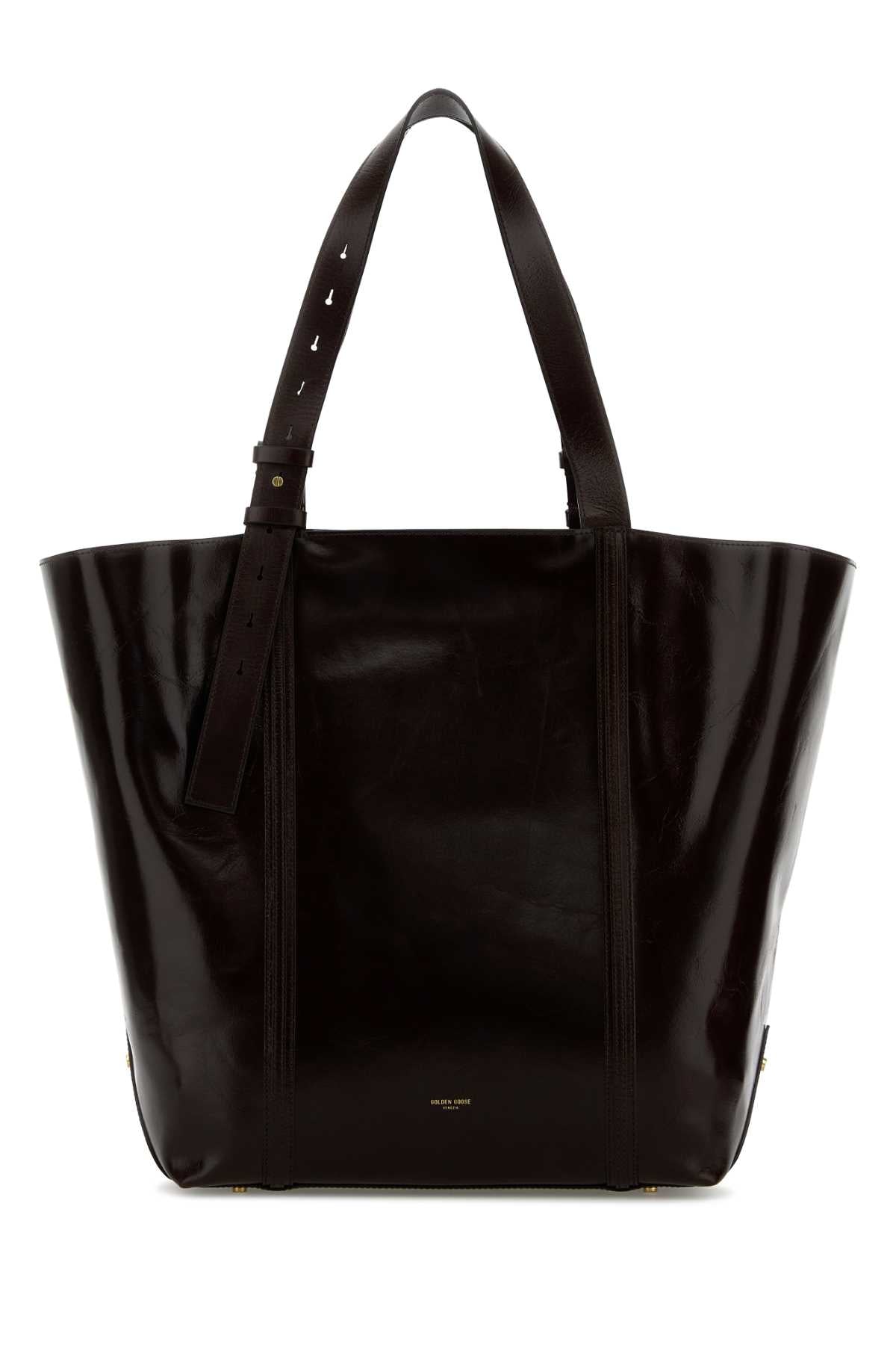 Golden Goose Deluxe Brand Shiny Tote Bag — Brown