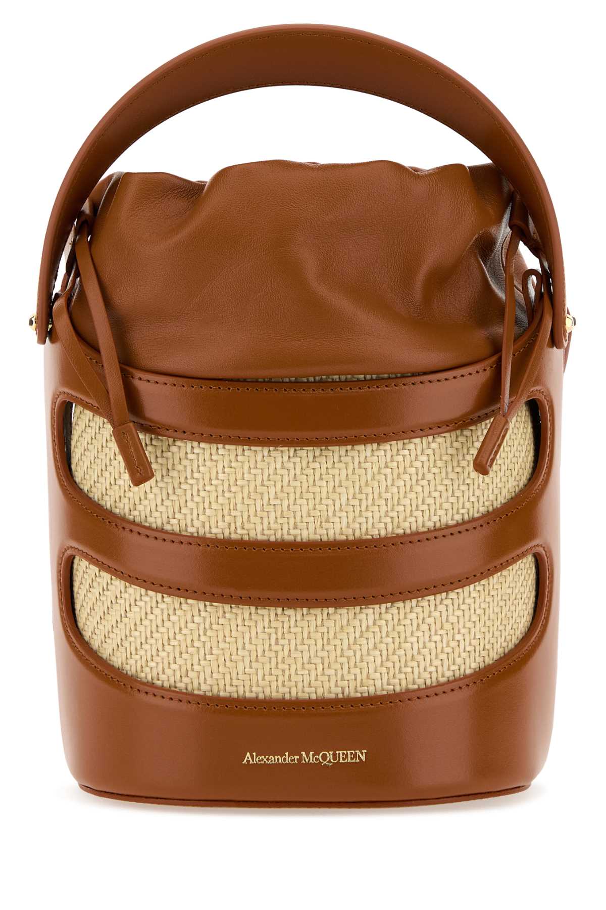Alexander McQueen Rise Bucket Bag — Tan