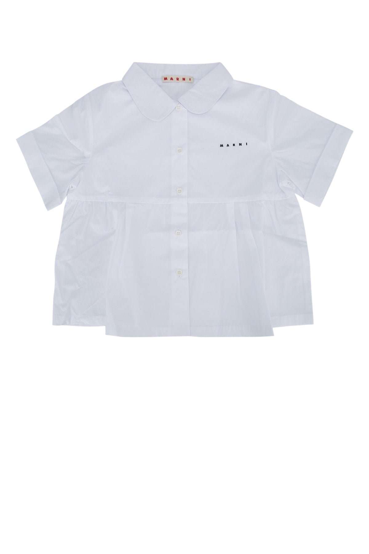Marni Kids Collared Cotton Shirt — White