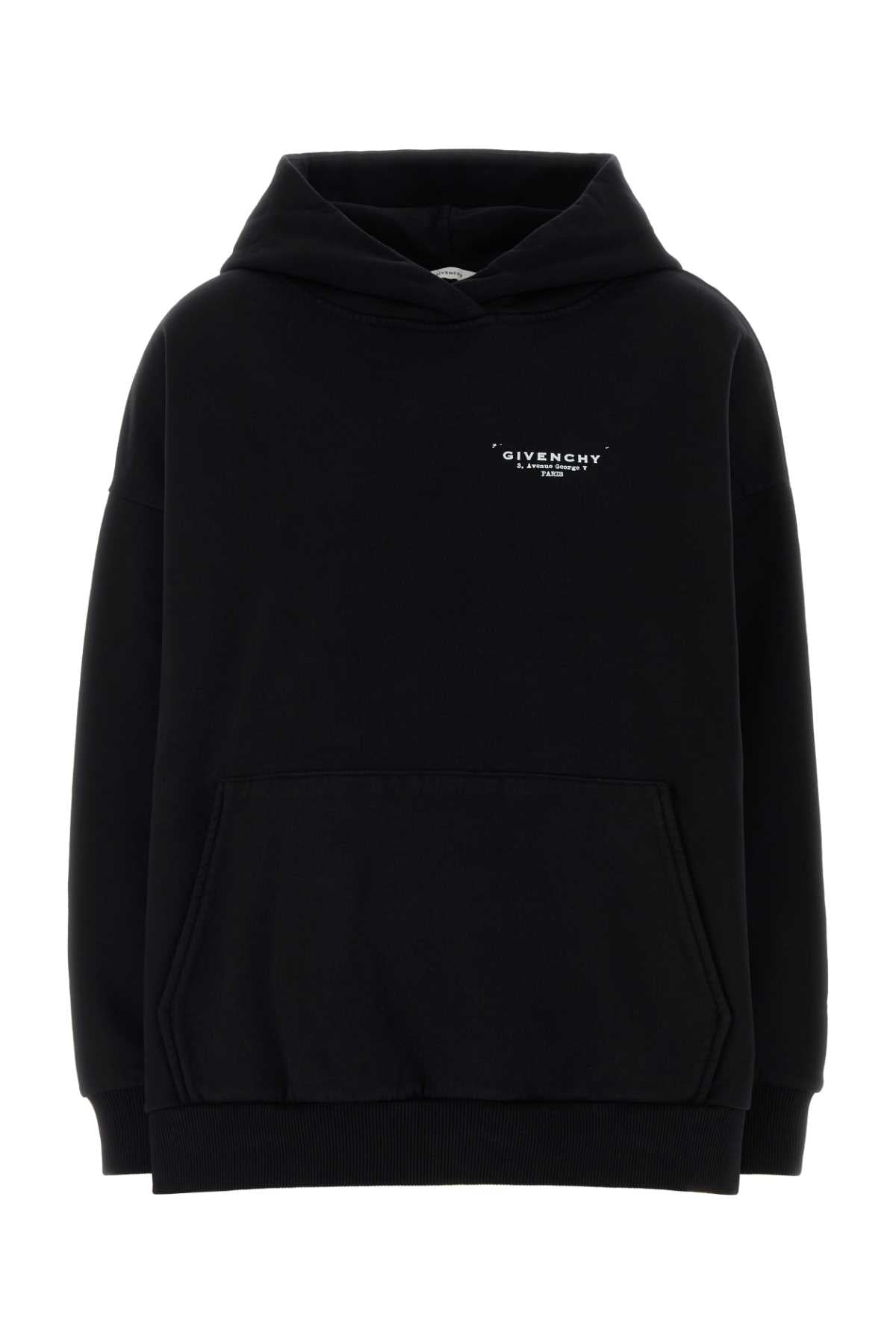 Givenchy Logo-Embroidered Cotton Hoodie — Black