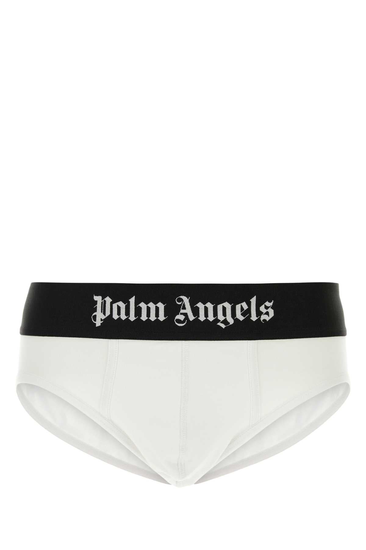 Palm Angels Stretch Cotton Brief — White