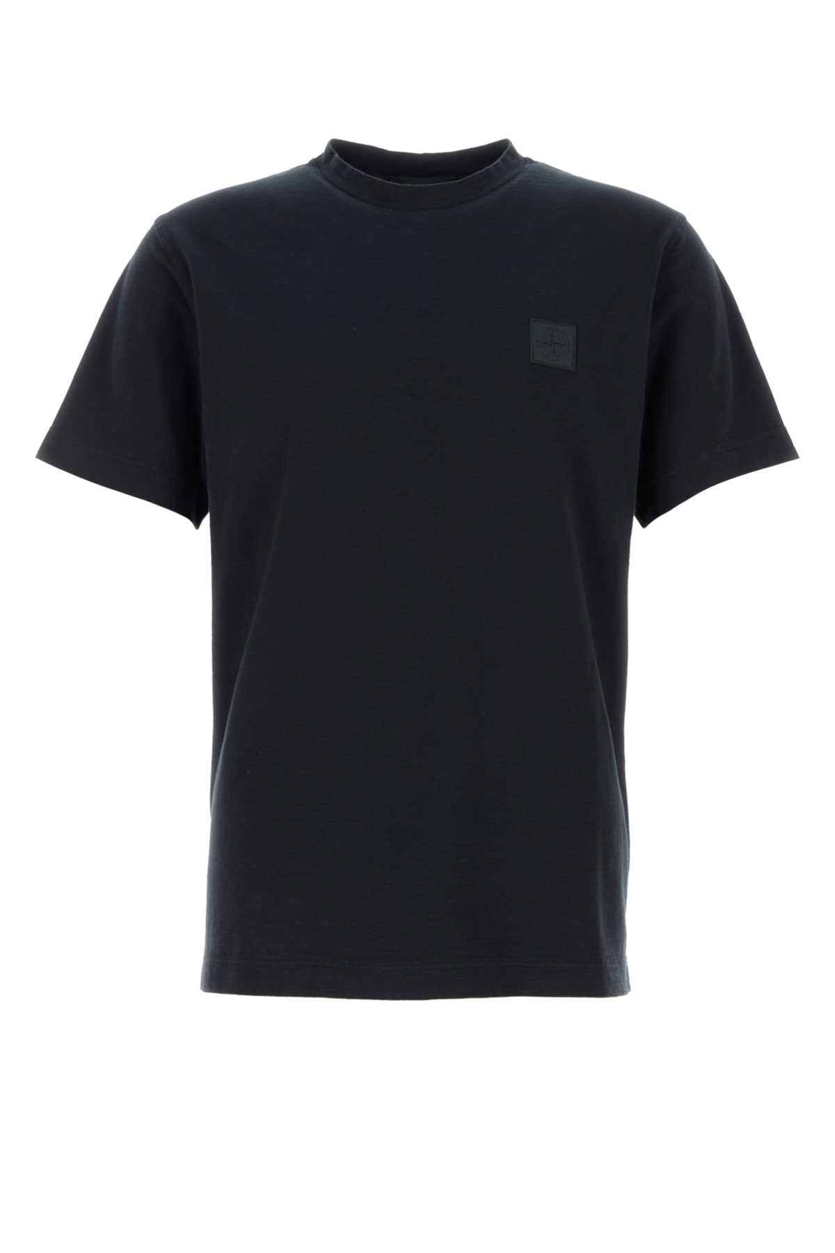 Stone Island Crewneck Cotton T-Shirt — Navy