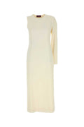 Gucci One-Shoulder Sablé Dress — Ivory