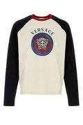Versace Logo-Embroidered T-Shirt — White