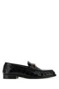 Versace Crocodile-Embossed Leather Loafer — Black