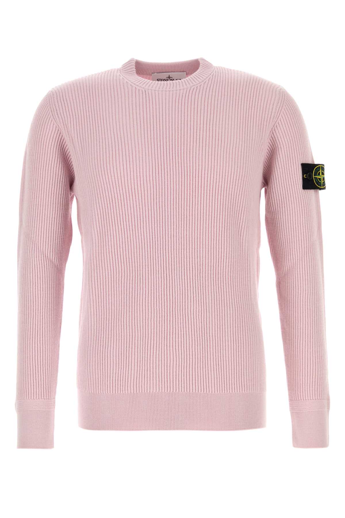 Stone Island Neck Sweater — Pink