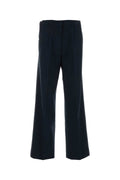 Miu Miu Stretch Wool Trousers — Navy