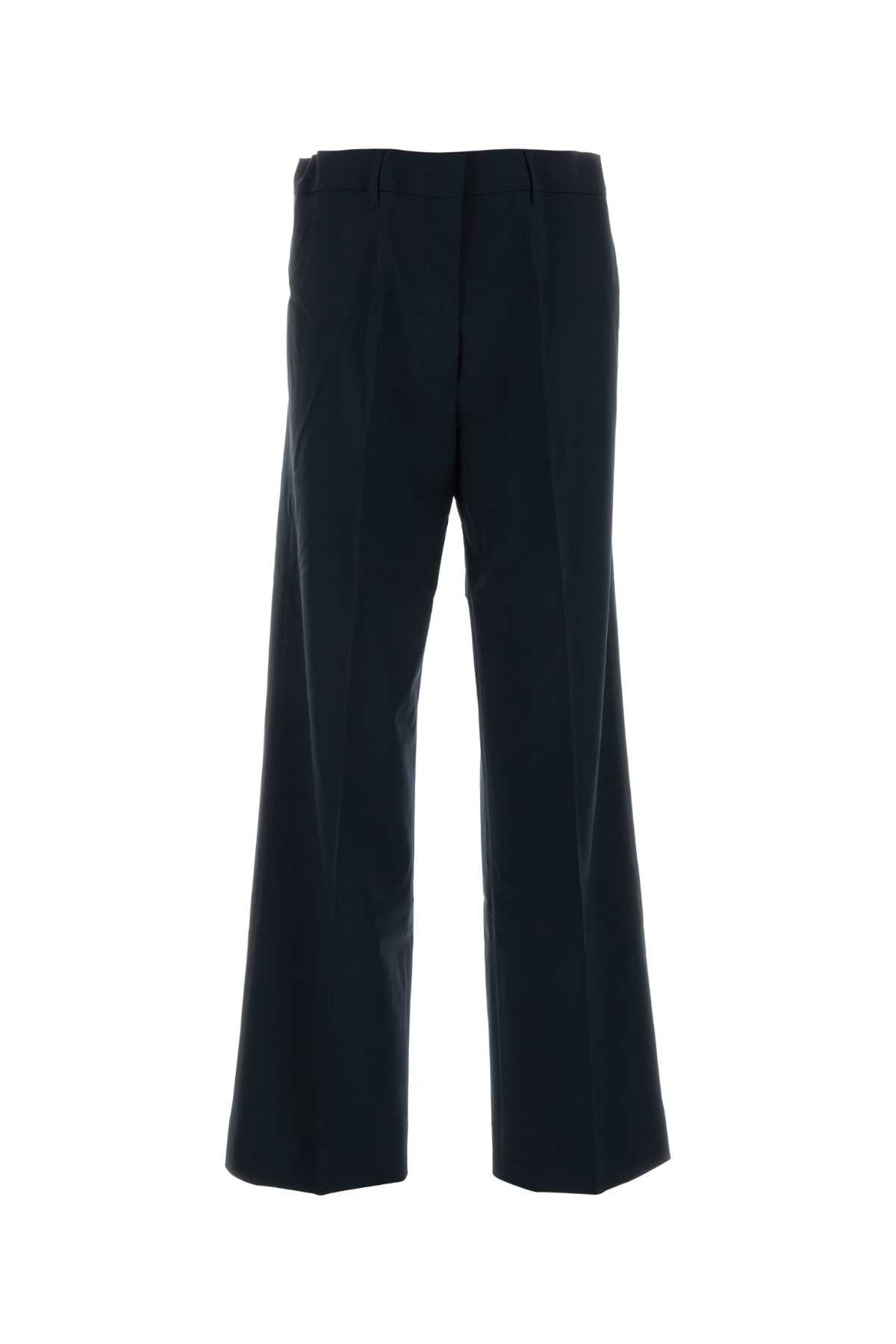 Miu Miu Stretch Wool Trousers — Navy