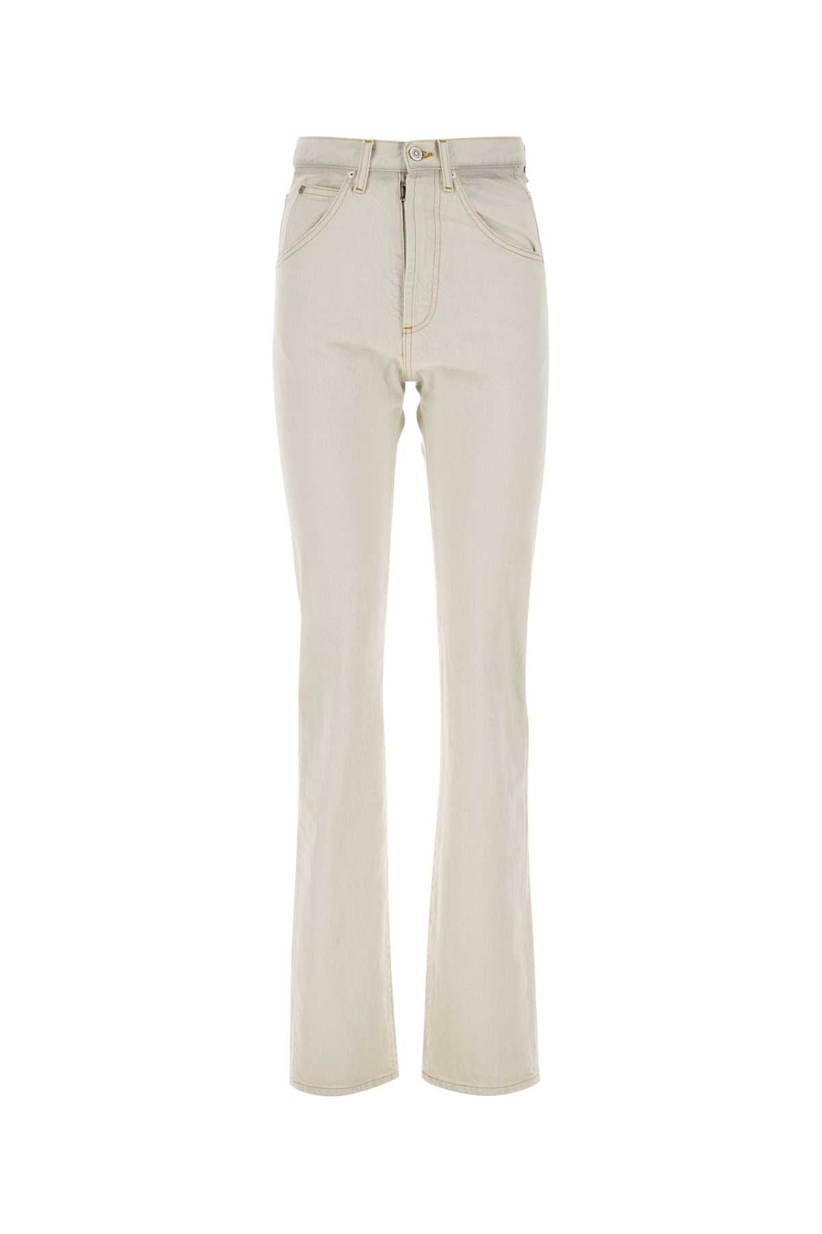 Maison Margiela Chalk Denim Jeans — Beige