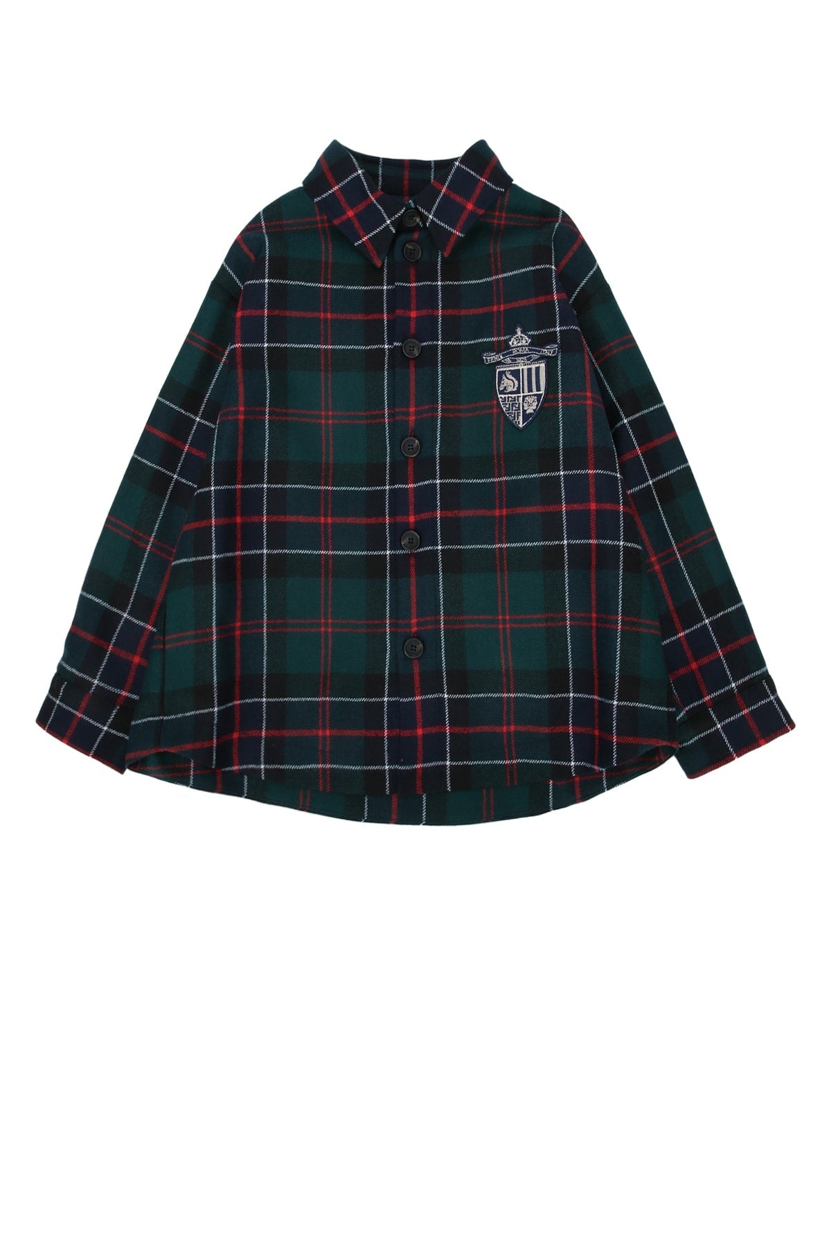 Fendi Kids Tartan Jacket — Green