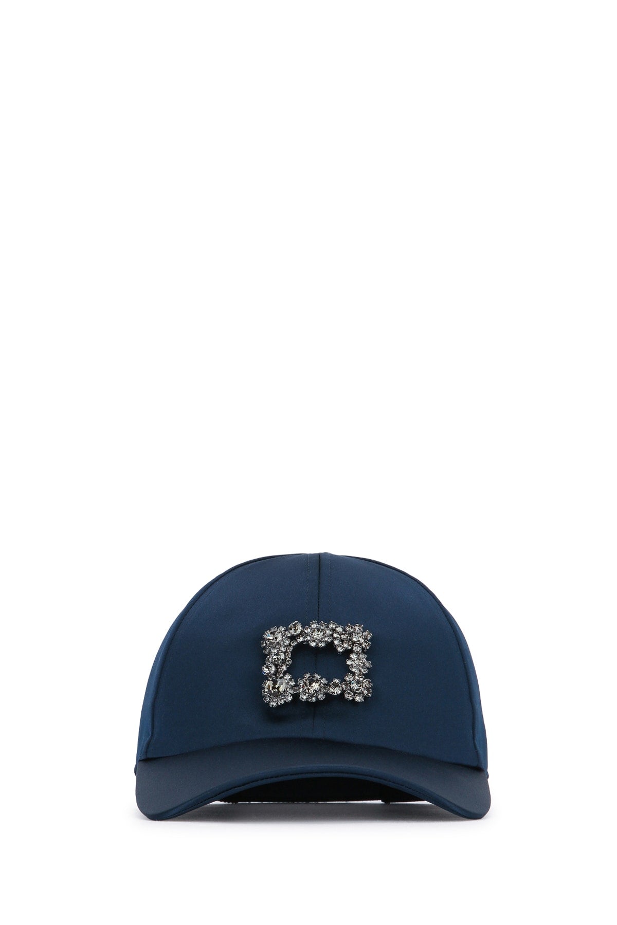Roger Vivier RV Crystal-Embellished Baseball Cap — Navy