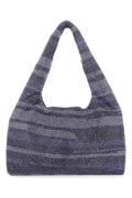 Kara Rhinestone-Embellished Shoulder Bag — Purple