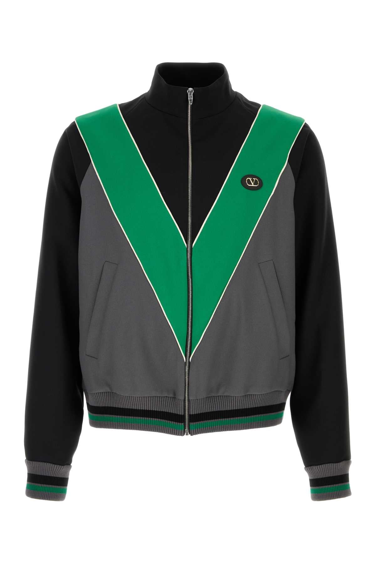 Valentino Garavani Color-Block Polyester Sweatshirt — Multicolor
