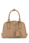 Prada Saffiano Leather Top Handle Bag — Beige