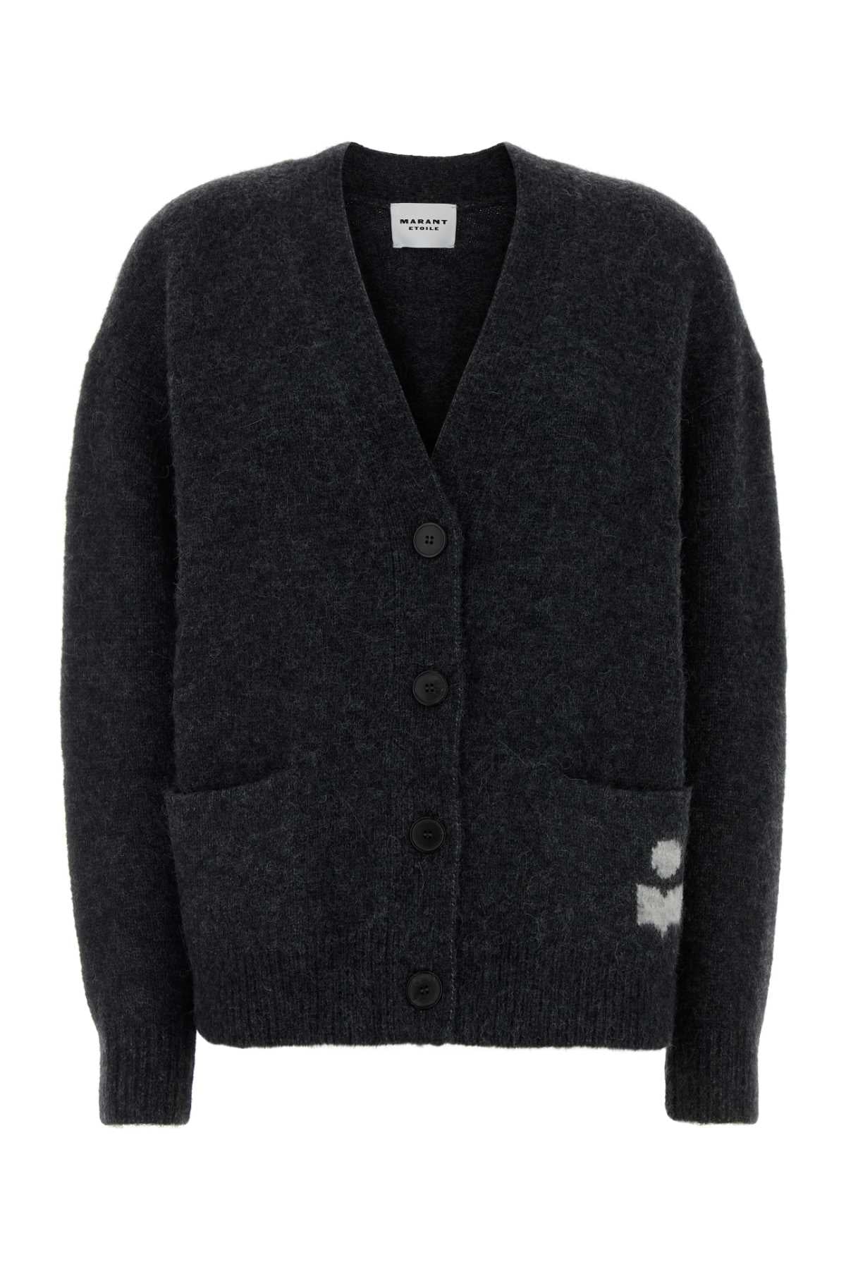 Isabel Marant Etoile Baby Alpaca Blend Cardigan — Gray